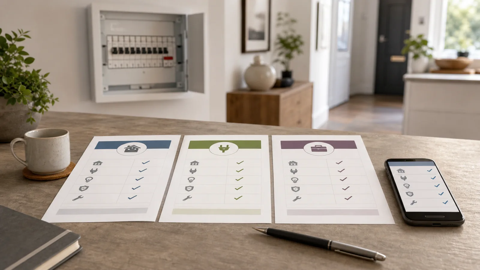 Electrical cover comparison notes for a London home
