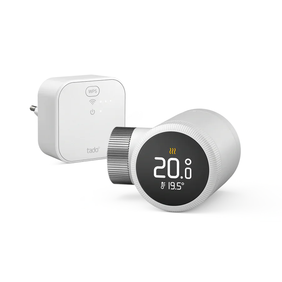 tado Smart Radiator Thermostat on a thermostatic radiator valve