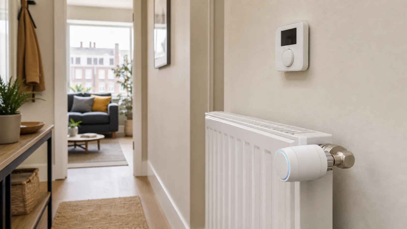 smart TRV vs room thermostat comparison for a London flat heating plan